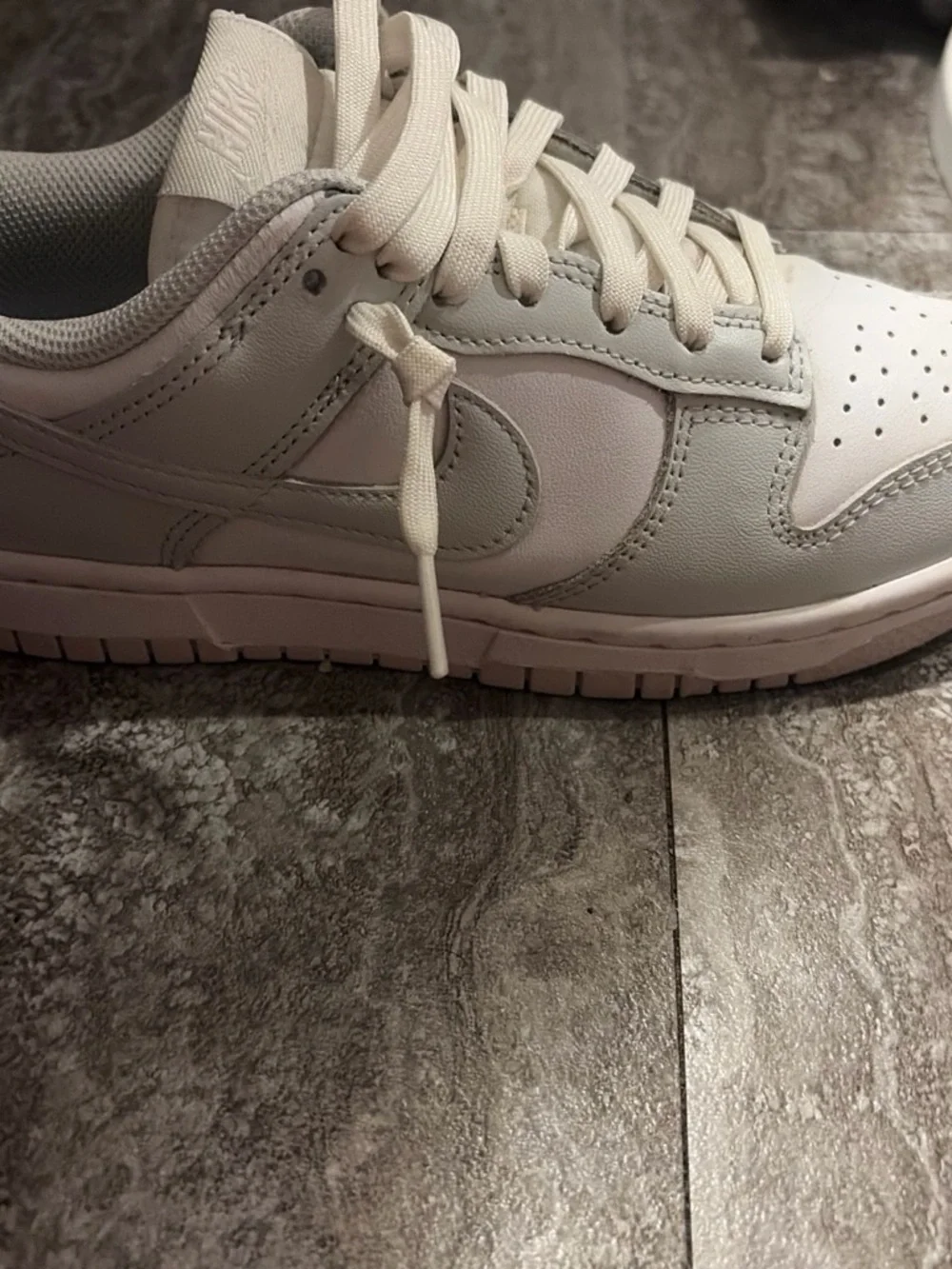 Nike Off-White/Light Gray Low-Top Sneaker